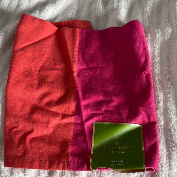kate spade Other - New Kate Spade Cary Street Table Napkin Orange & Pink